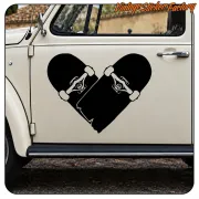 AUTOCOLLANT SKATE LOVE. ACHETEZ DES AUTOCOLLANTS EN VINYLE.