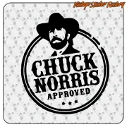 CHUCK NORRIS APPROVED' STICKERS.