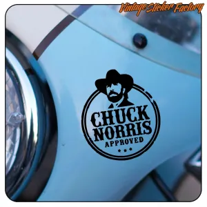 CHUCK NORRIS APPROVED' STICKERS.