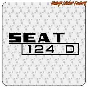 Pegatina SEAT 124. Comprar pegatinas.