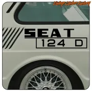 SEAT 124 AUFKLEBER. KAUFEN SIE VINYLAUFKLEBER.