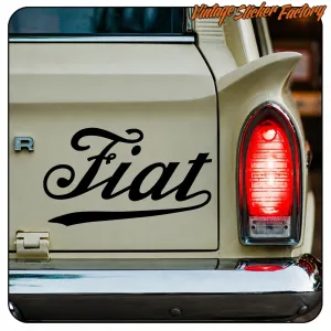 AUTOCOLLANT FIAT VINTAGE LOGO. ACHETEZ DES AUTOCOLLANTS EN VINYLE.