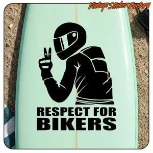 RESPECT FOR BIKERS Aufkleber für Motorrad und Helm