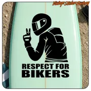 RESPECT FOR BIKERS Aufkleber für Motorrad und Helm