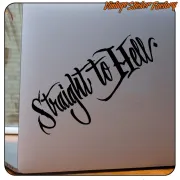 AUTOCOLLANT STRAIGHT TO HELL. ACHETEZ DES AUTOCOLLANTS EN VINYLE.