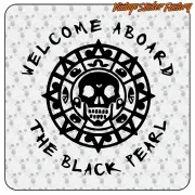 Pegatina WELCOME ABOARD - THE BLACK PEARL. Comprar pegatinas.