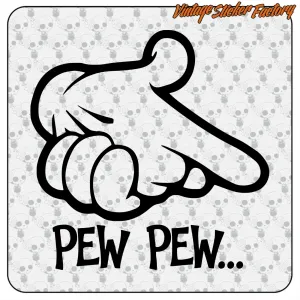 AUTOCOLLANT PEW PEW. ACHETEZ DES AUTOCOLLANTS EN VINYLE.