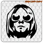 KURT COBAIN AUFKLEBER. KAUFEN SIE VINYLAUFKLEBER.