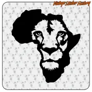 AFRICA LION AUFKLEBER. KAUFEN SIE VINYLAUFKLEBER.