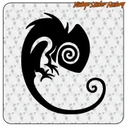 CAMALEÓN TRIBAL AUFKLEBER. KAUFEN SIE VINYLAUFKLEBER.