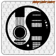 YING-YANG GUITARRA AUFKLEBER. KAUFEN SIE VINYLAUFKLEBER.