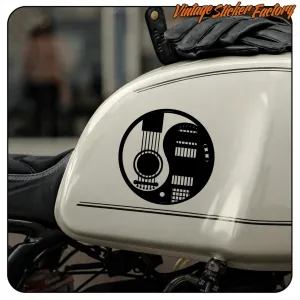 AUTOCOLLANT YING-YANG GUITARRA. ACHETEZ DES AUTOCOLLANTS EN VINYLE.