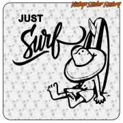 JUST SURF AUFKLEBER. KAUFEN SIE VINYLAUFKLEBER.