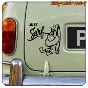 JUST SURF AUFKLEBER. KAUFEN SIE VINYLAUFKLEBER.