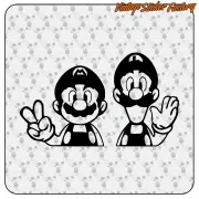 Pegatina MARIO & LUIGGI. Comprar pegatinas.