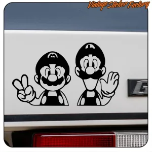 MARIO & LUIGGI AUFKLEBER. KAUFEN SIE VINYLAUFKLEBER.