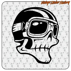 Pegatina CAFE RACER HELMET SKULL. Comprar pegatinas.