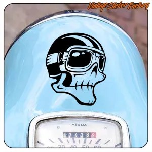 CAFE RACER HELMET SKULL AUFKLEBER. KAUFEN SIE VINYLAUFKLEBER.