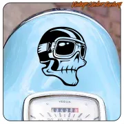 Pegatina CAFE RACER HELMET SKULL. Comprar pegatinas.