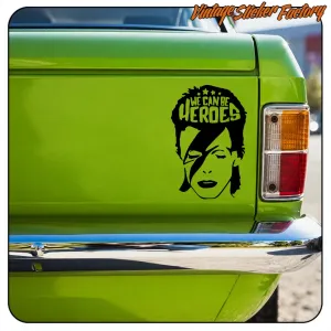 Bowie We Can Be Heroes Aufkleber | Plotterfolie