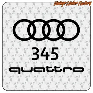 AUDI 345 QUATTRO STICKER
