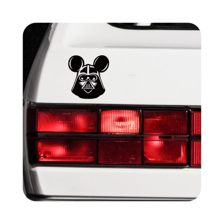 Pegatina DARTH VADER MICKEY MOUSE. Pegatinas freaks, pegatinas frikis.