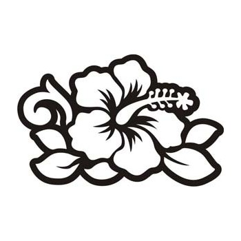 Sticker Flor Hawaiana Hibiscus