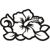 Sticker Flor Hawaiana Hibiscus