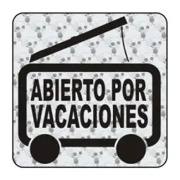 Autocollant Abierto por vacaciones 2