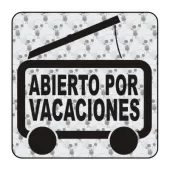 Autocollant Abierto por vacaciones 2