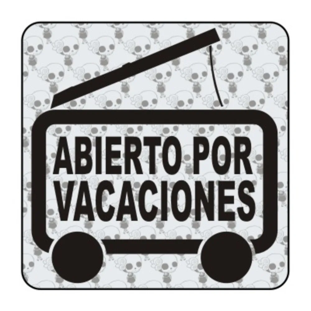 Sticker Abierto por vacaciones