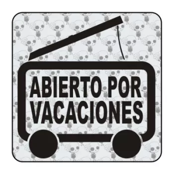 Autocollant Abierto por vacaciones