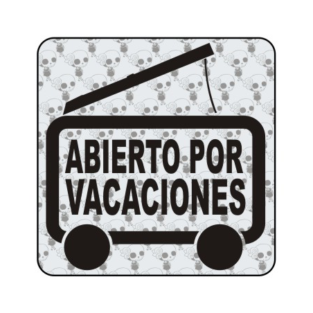 ABIERTO POR VACACIONES - OFFEN FÜR URLAUB Aufkleber
