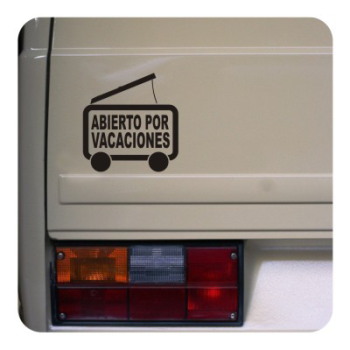 Sticker Abierto por vacaciones