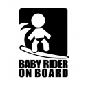 Sticker baby rider on board