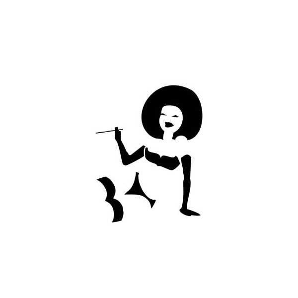 Pegatina de vinilo AFRO
