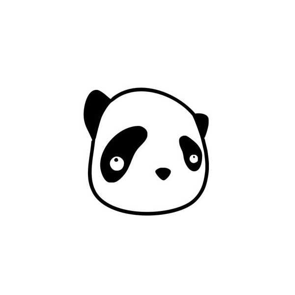 Pegatina PANDA. Pegatinas freaks, pegatinas frikis.