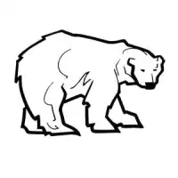 Pegatina OSO POLAR. Pegatinas de animales y mascotas.