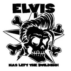 Sticker elvis has left the building