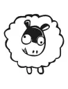 Pegatina OVEJA DOLLY. Pegatinas de animales y mascotas.