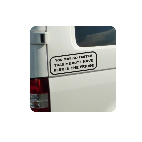 Sticker you may go faster
