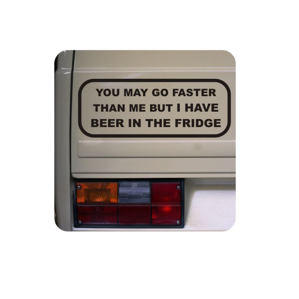 Sticker you may go faster