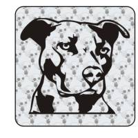 Pegatina PITBULL - AMERICAN STTAFORD. Pegatinas de animales y mascotas. 2