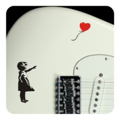 Sticker Nina y globo banksy