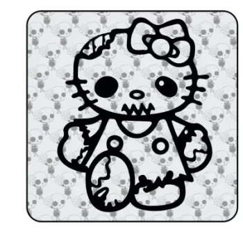 Sticker Kitty Zombie