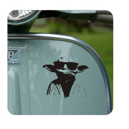 Pegatina YODA. Pegatinas freaks, pegatinas frikis.