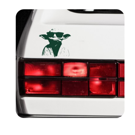Pegatina YODA. Pegatinas freaks, pegatinas frikis.