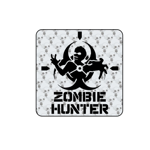 Pegatina ZOMBIE HUNTER. Pegatinas freaks, pegatinas frikis.