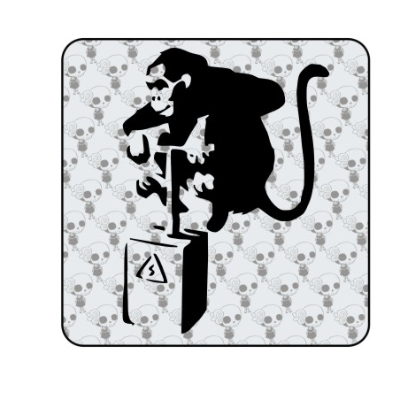Pegatina MONKEY TNT. Pegatinas freaks, pegatinas frikis.