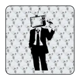 Pegatina TV HEAD. Pegatinas freaks, pegatinas frikis. 2